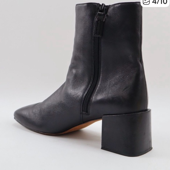 Vince Black Leather Ankle Booties - Picture 6 of 7
